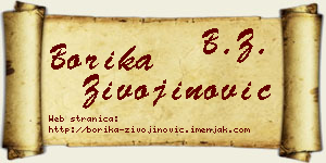 Borika Živojinović vizit kartica